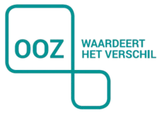 Logo van OOZ met de tekst "Waardert het verschil" in een gestileerd ontwerp.