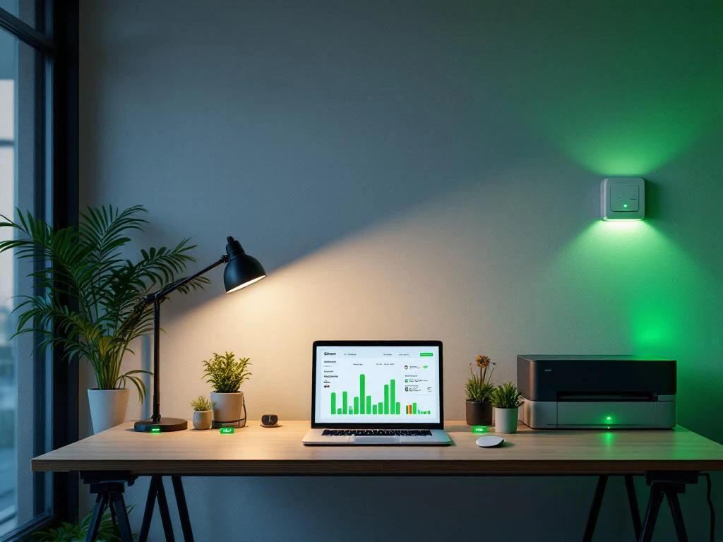 Boek een consult bij Energy Check over efficiënte energiemonitoring en duurzaam kantoordesign, met ledverlichting en technologie voor energiebesparing.