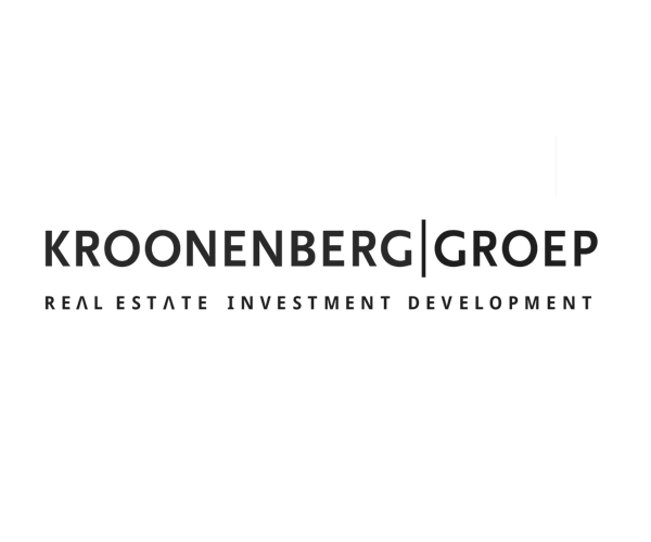 Logo van Kroonenberg Groep met de tekst "Real Estate Investment Development".